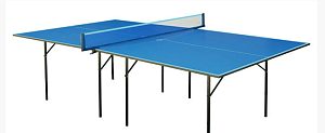 Стол для настольного тенниса (переносной, складной) 1810*1050*760 мм м/к (Черный), ЛДСП (Синий)