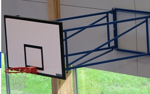 Передвижная баскетбольная ферма, складная (по боковому направлению к стене), вынос 120см, прикрепляется непосредственно к стене либо к стойке