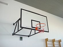 Щит баскетбольный игровой 1800*1050 мм с кольцом, сеткой (металлоконструкция, вынос 1,2 м)
