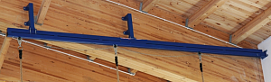 Консоль для подвешивания канатов, гимнастических лестниц и колец L=6000 мм металл (Синий)