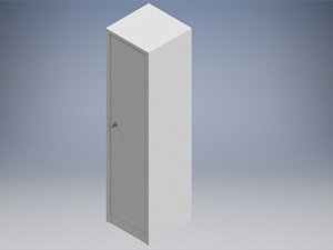 Шкаф для документов металлический одностворчатый 450*450*1870 мм металл (Серый)
