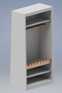 Шкаф (пирамида) для хранения автоматов 1050*550*2000 мм Металл (Серый)