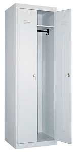 Шкаф металлический двухсекционный  850*500*1850 мм (светло-серый)