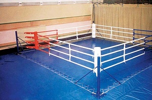 Ринг боксерский напольный 5*5 м, боевая зона 4*4 м