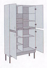 Шкаф для рабочих материалов 850*430*1820 мм