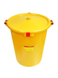 Бак пластиковый для сбора, хранения и перемещения медицинских отходов 12 литров