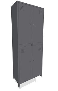 Шкаф металлический 4-х секционный 800*400*1800 мм