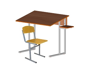 Комплект ученический для черчения и рисования одноместный (стол и стул)