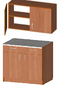 Стол кухонный с навесным шкафом 800*600*860 мм