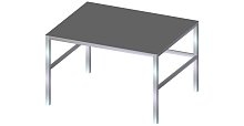 Стол подставка под станок 900*900*750 мм металл (Серый)