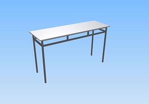 Стол для гладильных работ 1500*600*900 мм м/к (Серый), ДСП,Поролон, Ткань (Бежевый)