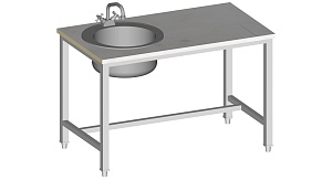 Секция-стол со встроенной моечной ванной 1120*630*740 мм