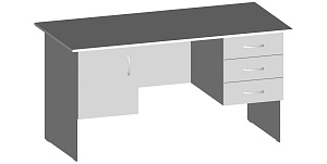 Стол письменный двухтумбовый с подвесными тумбами 1400*700*750 мм ЛДСП (Вишня)