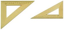 Комплект треугольников демонстрационный 90º-30º-60º  и 90º- 45º-45º (дерев).