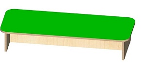 Скамья детская 1000*350*300 мм мм ЛДСП ( Зелёный)