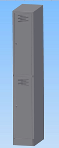 Шкаф металлический для одежды двухдверный 2 отделения 300*500*1860  мм