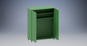 Шкаф металлический для садового инвентаря 1600*650*2100мм металл (Зеленый)
