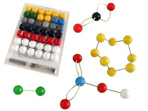 Набор атомов для составления моделей молекул со стержнями (дем.60-дет.)