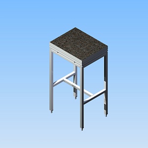 Стол для весов антивибрационный 600*400*700 мм AISI304, столешник (Гранит)