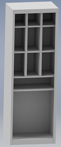Шкаф (стеллаж) для хранения спец.средств 900*600*2660 мм Металл ( Серый)