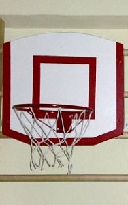 Щит баскетбольный детский навесной для шведской стенки 700*700 мм, в комплекте кольцо и сетка