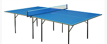 Стол для настольного тенниса (переносной, складной) 1810*1050*760 мм м/к (Черный), ЛДСП (Синий)