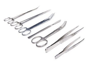 Комплект инструментов хирургический малый (сборный) (33 наименования, 59 предметов)