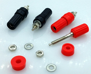 Разъем 4mm Banana Plug Socket Female Connector (черный + красный)