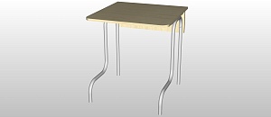 Детский учебный стол 650*600*650 мм (Углы поверхности-тупые) (древесный)