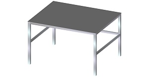 Стол-подставка для сверлильного станка и муфельной печи 800*800*750 мм металл (Серый)